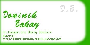 dominik bakay business card